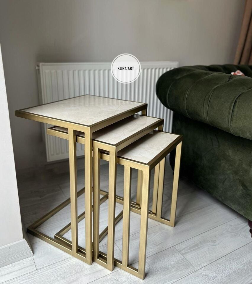 3'lü Seramik Hera Sehpa