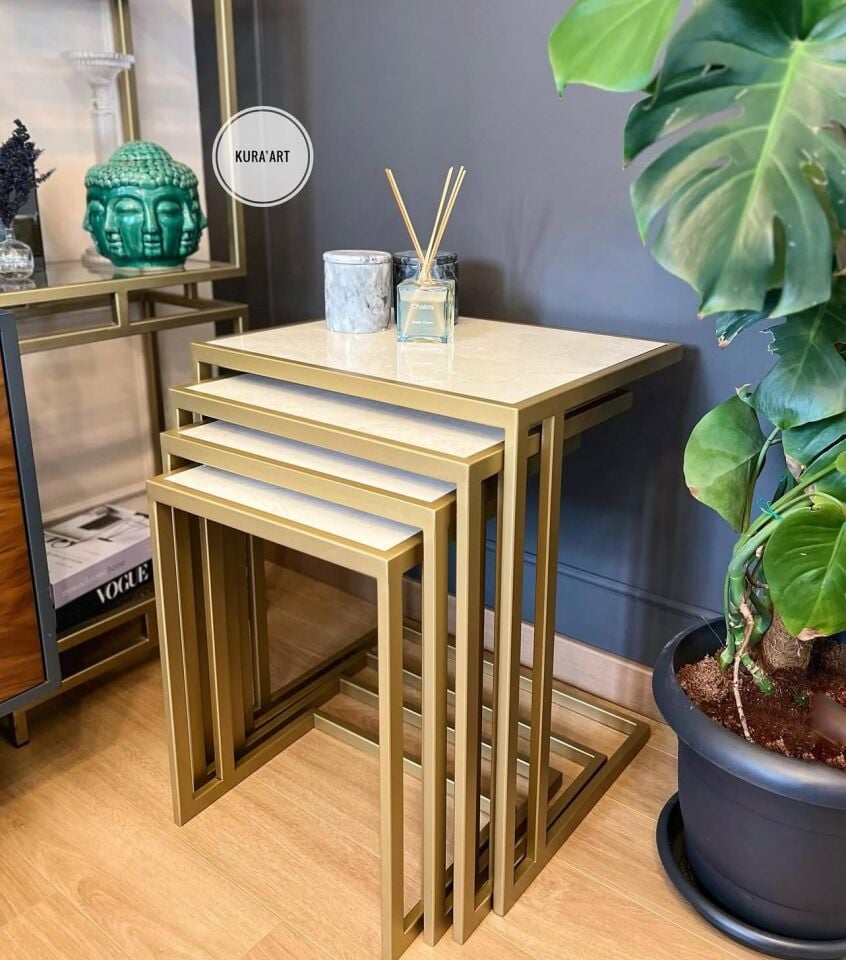 4'lü Seramik Hera Sehpa