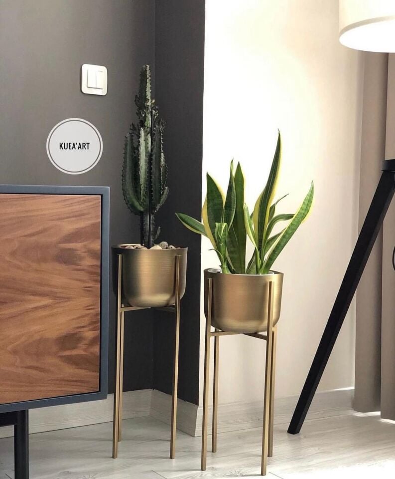 2' li Dekor Saksı ( Pirinç Eskitme )