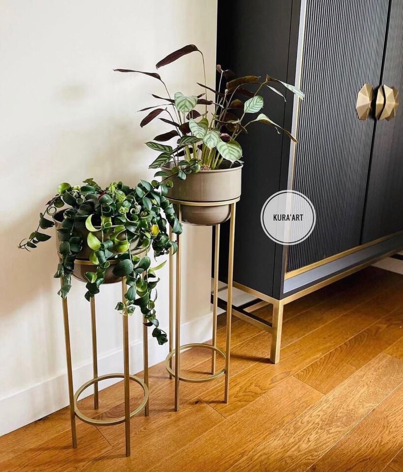 2'li Craft Saksı ( Parlak Vizon )