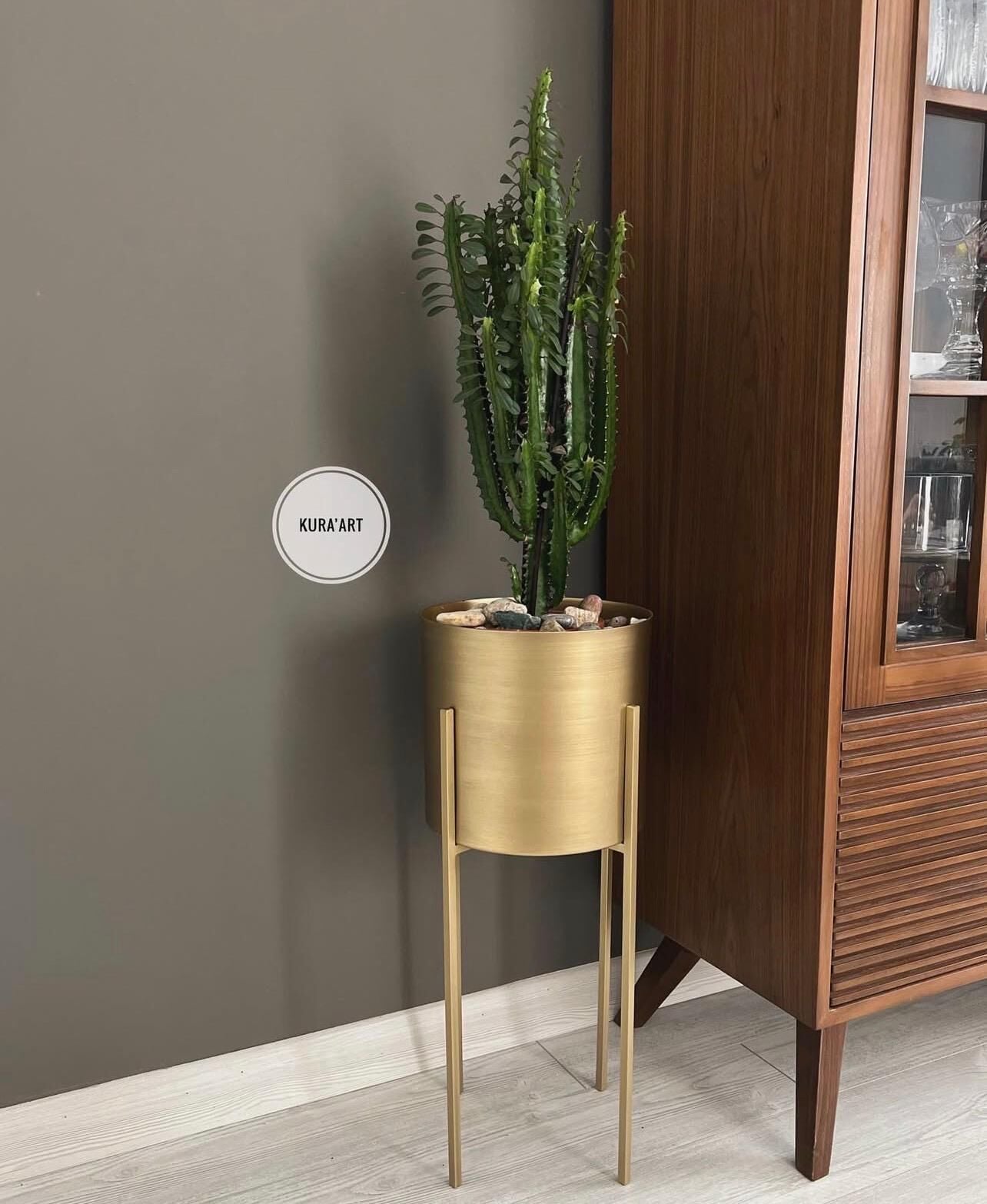 Delüxe Dekor Saksı ( Pirinç Eskitme )