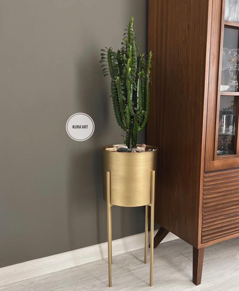 Delüxe Dekor Saksı ( Pirinç Eskitme )