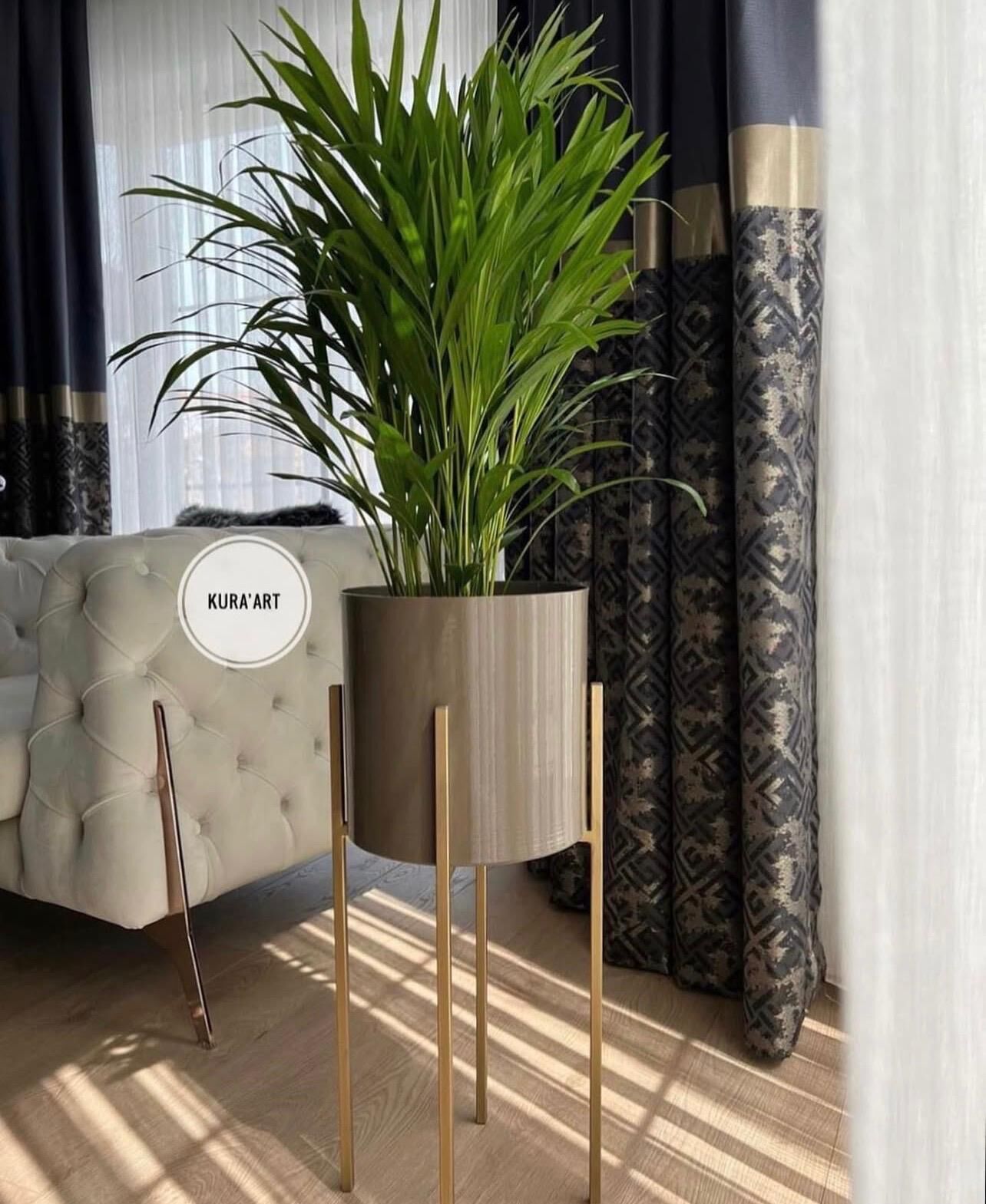 Delüxe Dekor Saksı ( Parlak Vizon )