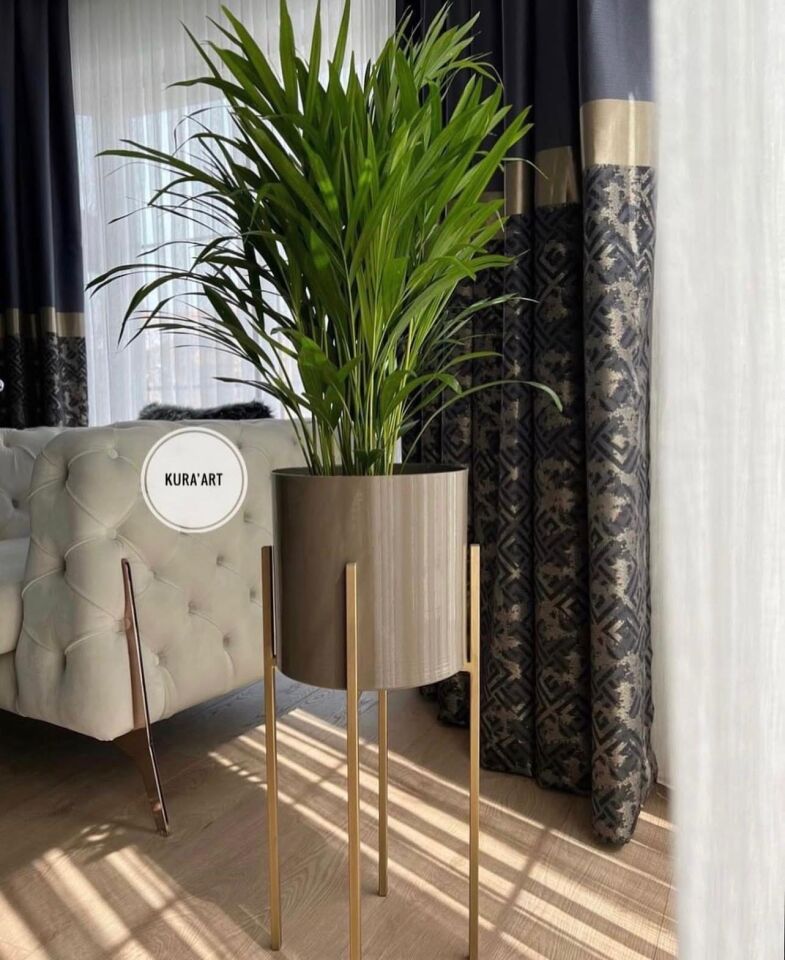 Delüxe Dekor Saksı ( Parlak Vizon )