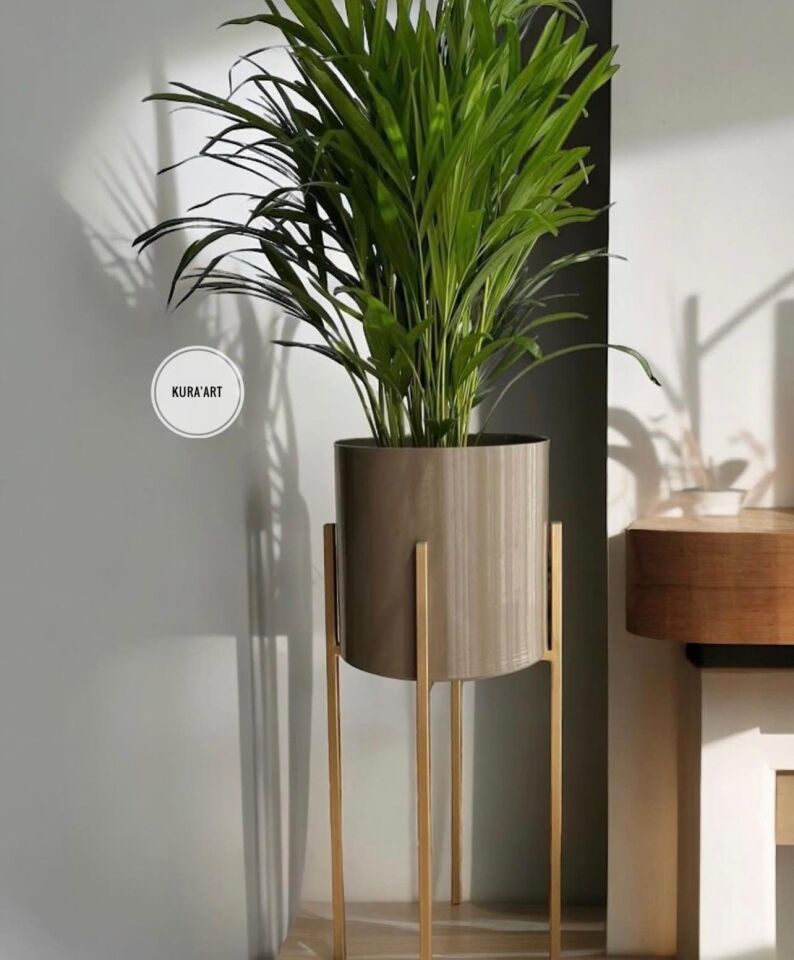 Delüxe Dekor Saksı ( Parlak Vizon )