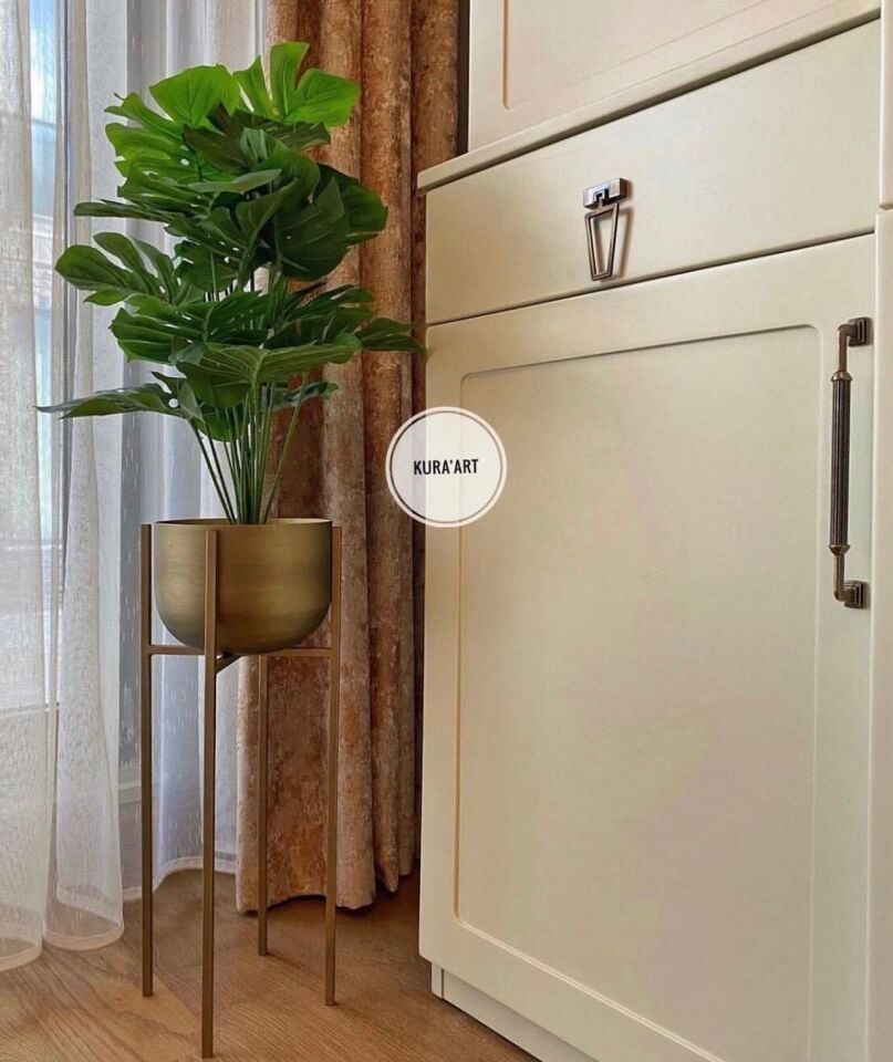 Dekor Saksı (Pirinç Eskitme)